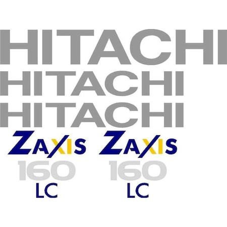 Aftermarket Hitachi Excavator Decal Set for Zaxis 160 LC Brand New HTZX160DECALSET